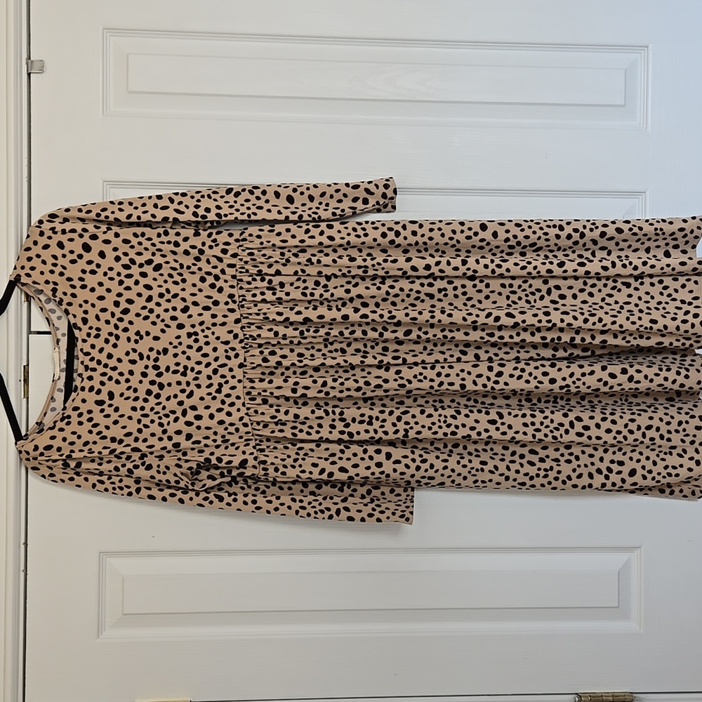 Stretchy Soft Leopard Maternity Dress Size XL